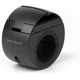 Loop Mount Universal Bike Phone Holder &ndash; 360&deg; Rotating Metal Bicycle Phone Mount for iPhone &amp; Samsung &ndash; Secure Handlebar Clamp, Durable, Shockproof, Fits All Standard Handlebars - Black