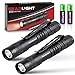 GearLight LED Mini Flashlights S50 [2 PACK] with Batteries - Small EDC Flashlight with Clip - AAA Pocket Pen Light for Inspection, Work, Repair