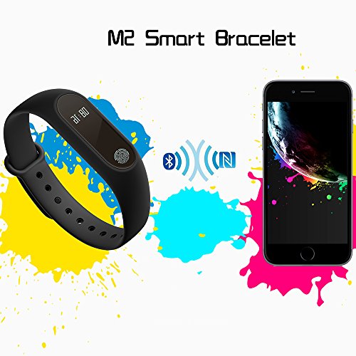 Refaxi Smart Watch Bracelet Wristband Fitness Tracker Blood Pressure Heart Rate Monitor (Black)