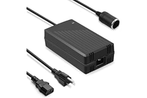 JOVNO AC to DC Converter 110V to 12V 15A 180W Power Supply Car Cigarette Lighter Socket AC/DC Adapter for Inflator Pump, Car Refrigerator, Car Vacuum Cleaner, Car Fan, 11.8ft Extra Long Power Cord