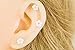 Infinitine Stainless Steel 16g 16Gauge Bridesmaid Gift Star Snowflake Constellation Shapled Floral White Mother of Pearl Flower Ear Studs Piercing Earring P1653