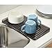 InterDesign Linus Kitchen Dish Drain Board for Pots, Pans, Glasses & Bowls, Smoke Gray