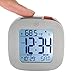 Marathon Compact Alarm Clock with Temperature & Date, Graphite Gray - Large, Easy to Read Display with Backlight - Easy to Set Up & Use - Two AAA Batteries Included