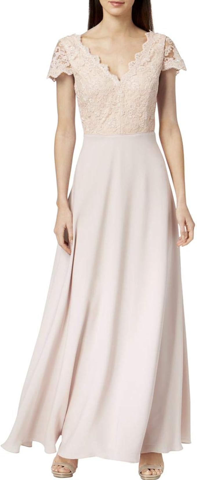 calvin klein floral ball gown