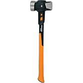 Fiskars Pro IsoCore 24" Sledge Hammer, Shock-Absorbing Handle, 8 lb | IsoCore Shock Control System Reduces Vibration, Extra Large Driving Face, Wedged Demolition Face, Heat-Treated Forged Steel