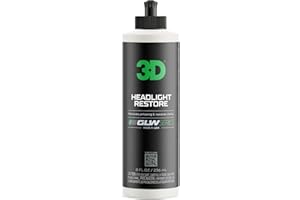 3D GLW Series Headlight Restore – 2-Step Kit Removes Oxidation, Scratches & Yellowing | UV Protection for Clear Headlights & 
