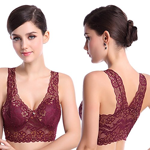 Adeliber-Womens-Fitness-Bra-lace-no-Trace-no-Steel-Ring-Gathered-Sports-Yoga-Underwear