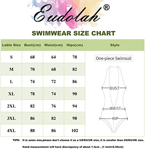 EUDOLAH Damen Bikini Set Einteilig Gaze Netz Sexy Uni Bandeau Beachwear – Bild 3