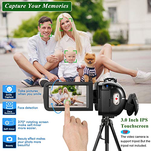 image for Welcam Video Camera with Microphone Vlogging Camera Digital Camcorder 