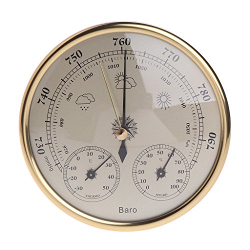 Sixsons Wall Mounted Household 3-in-1 Barometer Thermometer Hygrometer Weather Station Hanging (#030)