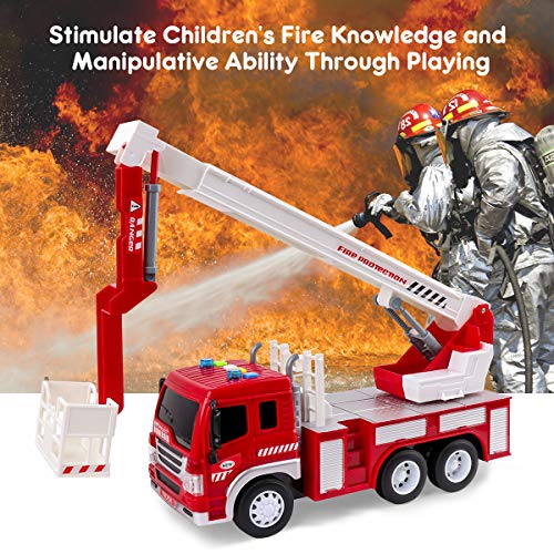 Fire Trucks for Boys Firetruck & 5 FiremanToy with Lights and Sounds
