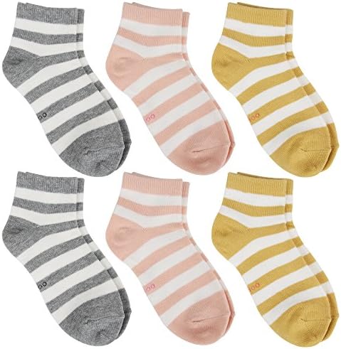 100% Cotton Contact Kids/Toddlers Socks (Striped Girl, Small)