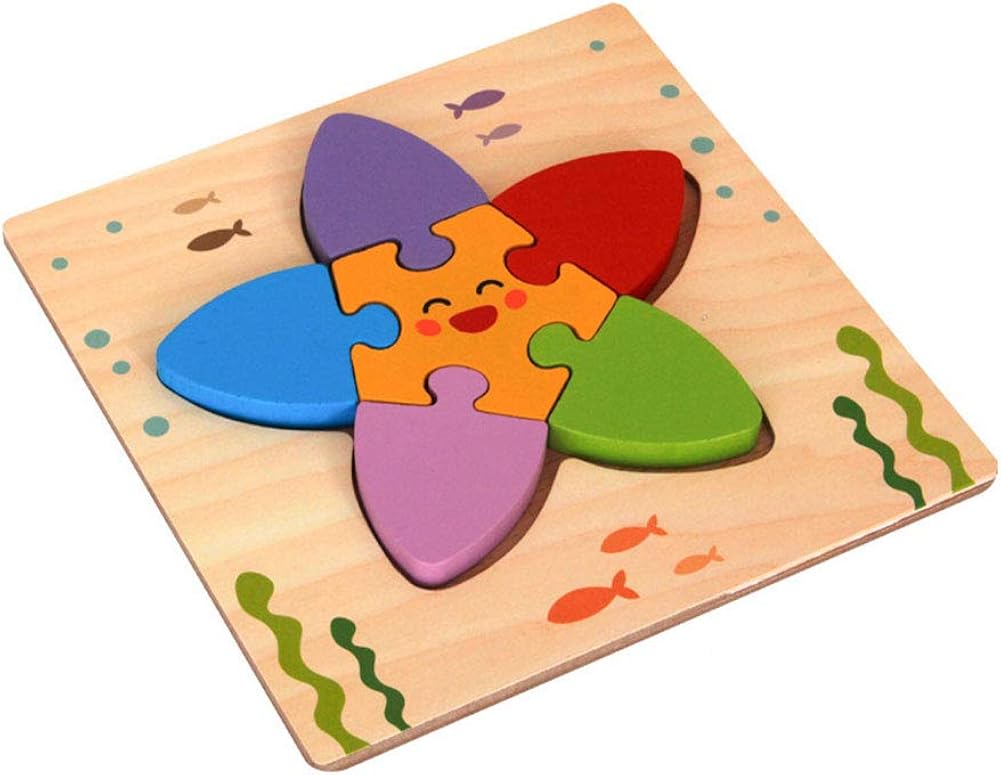 Rompecabezas Tridimensional de Dibujos Animados creativos de Madera en