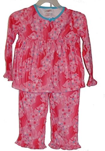 Girl's Size 4 Pink Unicorn and Star Print Flannel Pajama Set