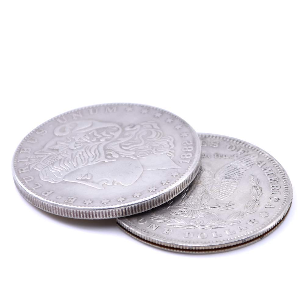 Enjoyer Flipper Coin Morgan Magic Tricks Coin into Bottle Accessories Professional Magic Props