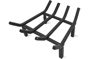 TwentyNext Fireplace Grate 14 Inch Heavy Duty Solid Steel Fire Grate for Fire Pit Wood Log Rack Stove Firewood Holder for Indoor Hearth Outdoor Fire Pit Chimney Hearth Kindling Tool