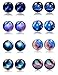 Thunaraz 8 Pairs Unisex Stainless Steel Stud Earrings Galaxy Astronomy Earrings for Girls Boys