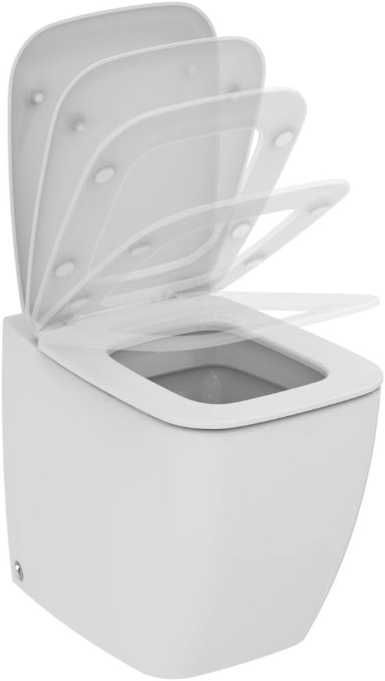 Ideal Standard T661101 WC seat Original Slim Series 21 with Soft-Closing Comfort, Bianco, Sandwich