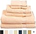 Superior Luxurious Soft Hotel & Spa Quality 6-Piece Towel Set, Made of 100% Premium Long-Staple Combed Cotton - 2 Washcloths, 2 Hand Towels, and 2 Bath Towels, Peach