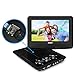 9.5 inch Dual Screen Portable DVD Player,DVD Player for car,1024x800 HD LCD Screen,USB/MMC/SD Card Readers,Built-in 5 Hours Rechargeable Battery,Stereo Sound, Regions Free,AV Out & in(Black)