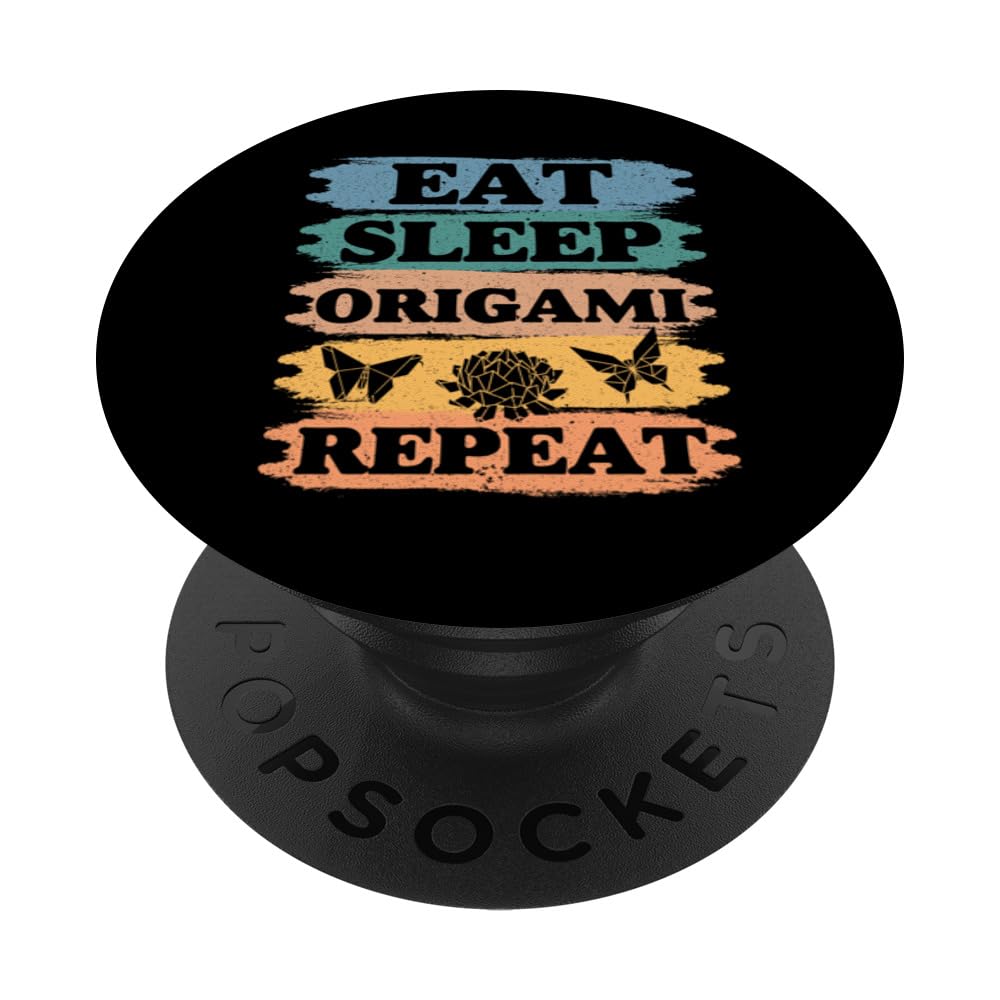Eat Sleep Origami Repeat Paper Folding Origami Squad PopSockets Adhesive PopGrip