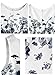ROMWE Women's Sleeveless Floral Print Bodycon Cocktail Party Dress