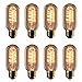 Vintage Edison Bulb - 25 Watt - T45 - Spiral Cage Filament - Dimmable - 8 Pack - 65 Lumen