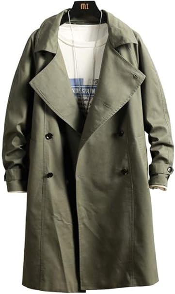 Amazon ベィジャン トレンチコート 折り襟 メンズ ロングコート ロング丈 アウター ジャケット ビジネスコート コート スプリングコート シンプル 秋 冬 春 おしゃれ 大きいサイズ コート ジャケット 通販