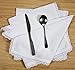 Slub Cotton Dinner Napkins - White - 20x20 (Set of 12) - 100% Egyptian Slub Cotton with Linen Look - Elegant Cloth - Super Value Hand Made Ladder Lace Look Napkins (20x20(Set of 12), White)