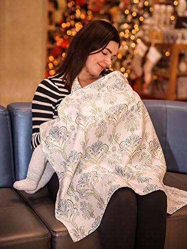 Nursing Cover Breastfeeding for Mom– Multi-Use Cover For Nursing – Spacious & Comfortable Baby Carseat Canopy, Stroller, Nursing Apron for Breastfeeding – Lightweight Breathable 100% Cotton
