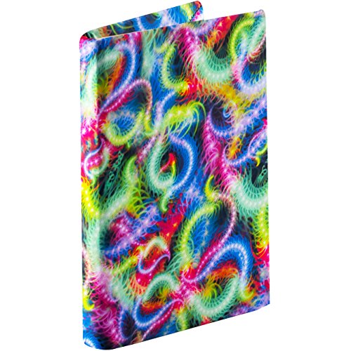 Book Sox Stretchable Book Cover: Standard Size Spiro Neon. Fits Smaller/Thinner Hardcover Textbooks up to 8x10. Easy to Install, Adhesive-Free, Nylon Fabric Protector for School. Wash & Re-Use! - Thumbnail 4