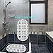 AIR TREE Bathtub Mats Non Slip Big Holes Extra Soft Machine Washable Suction Cups Bathtub Mat Oval White Long Shower Mat Oval 29 x 15 Inch …