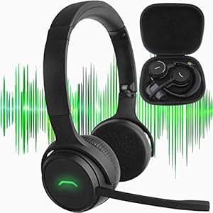 Wireless-Headset-With-Microphone-Noise-Cancelling-Bluetooth-Headphones-For-Office-Professional-Office-Headset-ENC-Microphone-And-Sound-Cancelling-Color-Black-Saana-BTH-600-By-Insmat Wireless Headset With Microphone - Noise Cancelling Bluetooth Headphones For Office - Professional Office Headset - ENC…