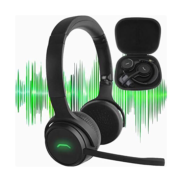 Wireless Headset With Microphone - Noise Cancelling Bluetooth Headphones For Office - Professional Office Headset - ENC…