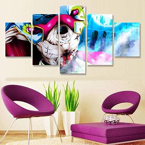 5 Panels Decorative Print Canvas Art Cartoon ONE Piece Edward Newgate Roronoa Zoro Portgas·D· Ace Painting Artwork Modern Home Decor HD Picture Poster Unstretched,A,30x40x2+30x60x2+30x80x1