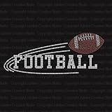 Football Iron On Rhinestone Crystal T-Shirt Transfer by Jubilee Rhinestones