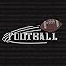 Football Iron On Rhinestone Crystal T-Shirt Transfer by Jubilee Rhinestones