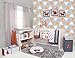 Bacati Playful Foxs 10 Piece Crib Set Including Bumper Pad, Orange/Grey