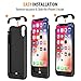 Snowpink iPhone X/XS Battery Case Qi Wireless Charging, 4200mAh Slim Portable Charger Case Rechargeable Extended Battery Protective Charging Case Compatible iPhone X/XS(5.8 Inch)