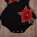 Baby Girls Jumpsuit Newborn Infant Kids Floral Clothes Summer Romper Bodysuit Sundress Outfits (12-18 Months, Black)