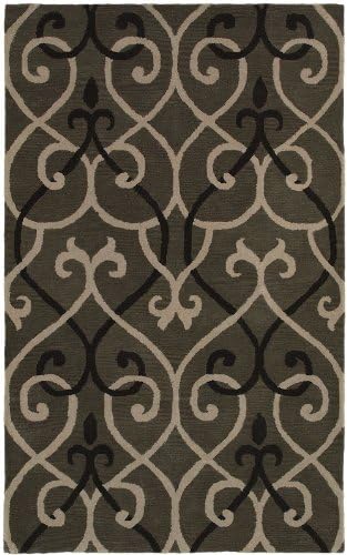 Rizzy Rugs Contemporary Rectangle Area Rug 5'x8' Gray Opus Collection