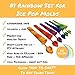 ICE DELISH 6 pack Silicone Popsicle Molds - Fun Rainbow Colors - Make Healthy Desserts for the Family, or “Adult Beverage” Ice Pops!