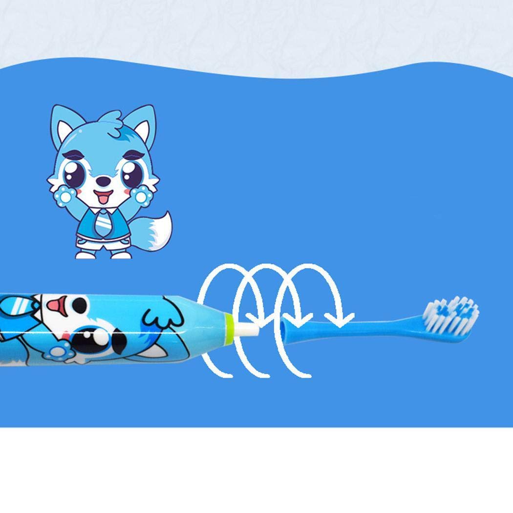 Yerflew Cute Cartoon Soft Brush Hair Children Electric Toothbrush Oral Cleaning Tool