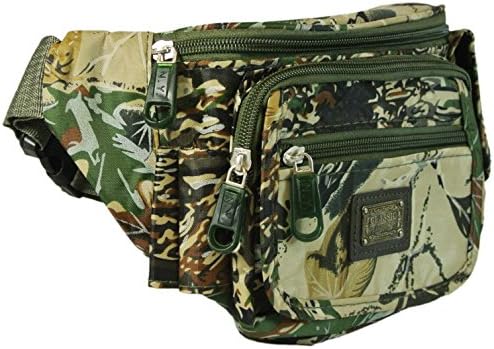 Green Camo Waist Bag Fanny Pack with Knife Pocket