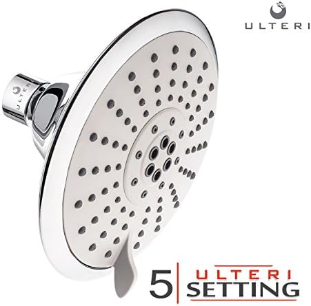 Ulteri Chrome Finish 5-Inch Shower Head with Teflon Tape