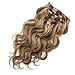Clip in Human Hair Brazilian Virgin Clip in Hair Extensions Body Wave 7pcs/set 100g #4/27 14inch