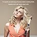 HISOON Hair Curling Wand,1.25 Inch Curling Iron Dual Voltage Hair Curler with Ceramic Barrel and Adjustable Temperature for All Hair Types, Travel Hair Wand with Glove and Curl Clips,Gold
