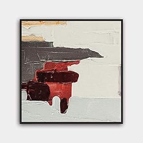 Framed Canvas Wall Art Modern Texture Painting Canvas Prints Home Artwork Decoration for Living Room,Bedroom - 16x16 inches