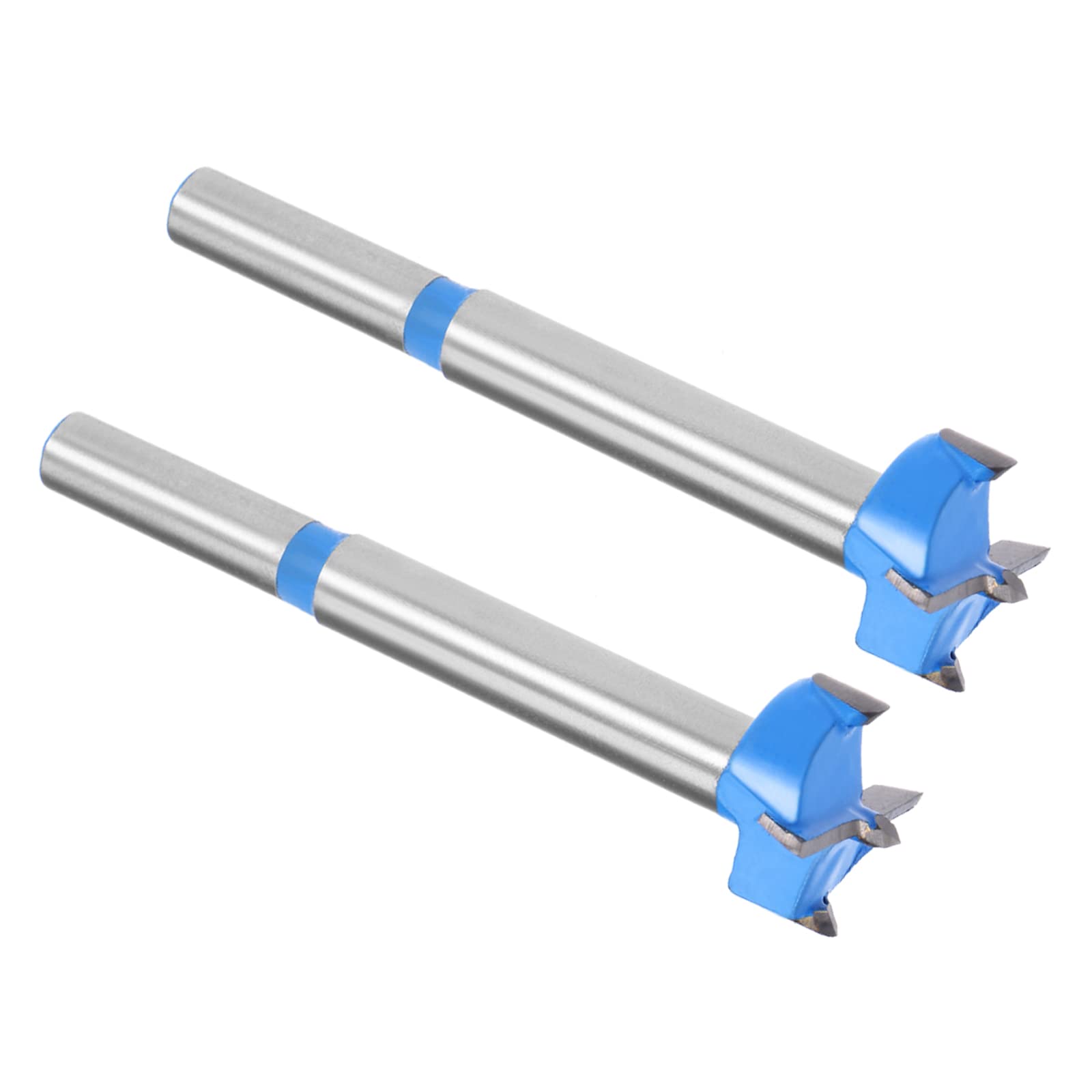 Kozelo 2pcs Forstner Drill Bits - [20mm] Tungsten Carbide Auger Opener for Wood Furniture Hinge Woodworking Use, Round Shank, Dark Blue
