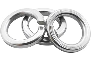 Fajoeda M8 Split Lock Washer,120PCS 304 Stainless Steel(18-8) Spring Lock Washers for Bolts Nuts and Screws,Silver